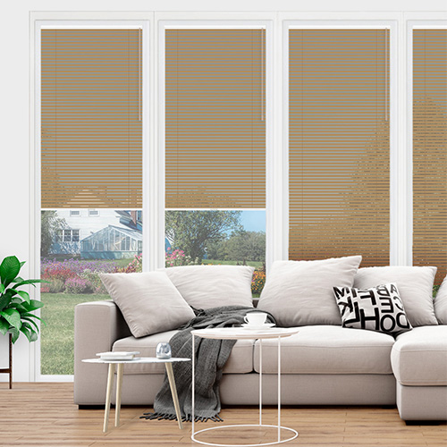 Fawn Brown No Drill 25mm Venetian Lifestyle Conservatory Blinds