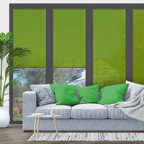 Forest Green No Drill 25mm Venetian Lifestyle Conservatory Blinds