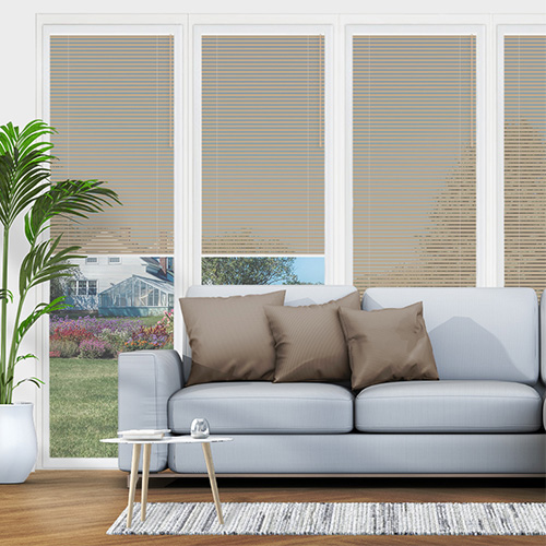 Natural Beige No Drill 25mm Venetian Lifestyle Conservatory Blinds