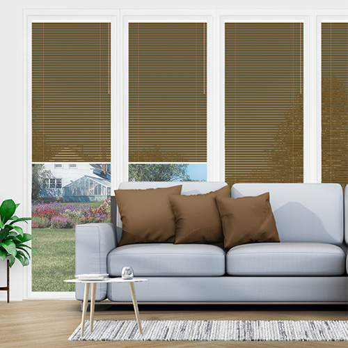 Pearlised Brown No Drill 25mm Venetian Lifestyle Conservatory Blinds