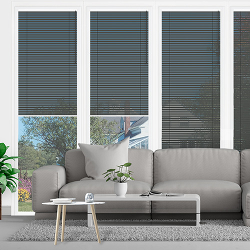 Slate Grey No Drill 25mm Venetian Lifestyle Conservatory Blinds