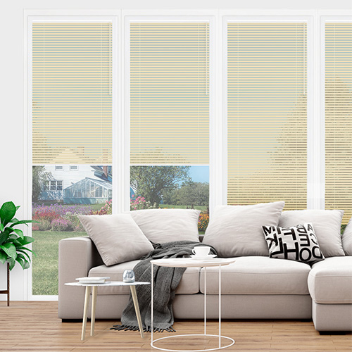Soft Ivory No Drill 25mm Venetian Lifestyle Conservatory Blinds