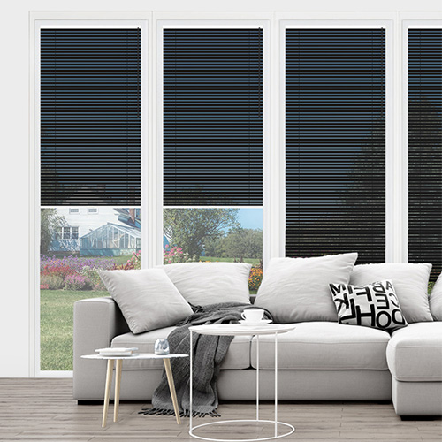 Soft Tone Black No Drill 25mm Venetian Lifestyle Conservatory Blinds
