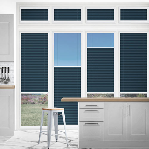 Hudson Royal Blue Cellular Dimout Lifestyle Conservatory Blinds