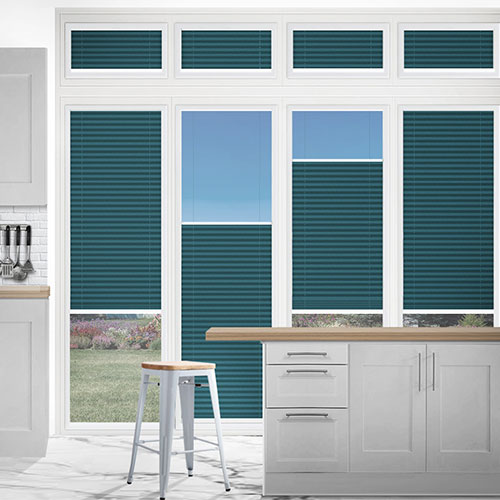 Hudson Teal Cellular Dimout Lifestyle Conservatory Blinds