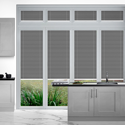 Duopleat Blackout Grey PefectFit Lifestyle Conservatory Blinds