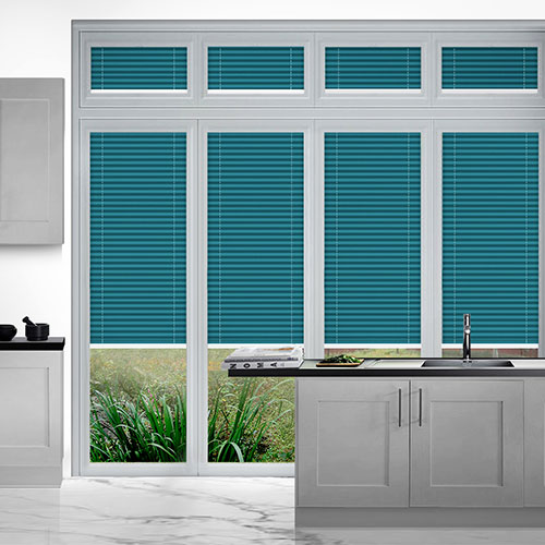 Duopleat Blackout Turquoise PerfectFit Lifestyle Conservatory Blinds