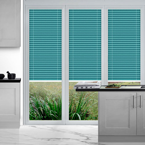 Duopleat Turquoise PerfectFit Lifestyle Conservatory Blinds