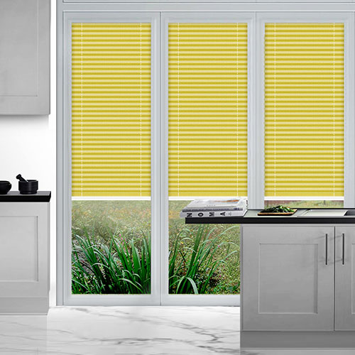Duopleat Yellow PerfectFit Lifestyle Conservatory Blinds
