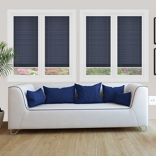 Kana Navy Blue Dimout PerfectFit Lifestyle Conservatory Blinds