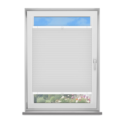 Kana Perla White Dimout Pleated Lifestyle Fit to Frame Blinds