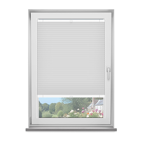 Kana Perla White Dimout Pleated Lifestyle Fit to Frame Blinds