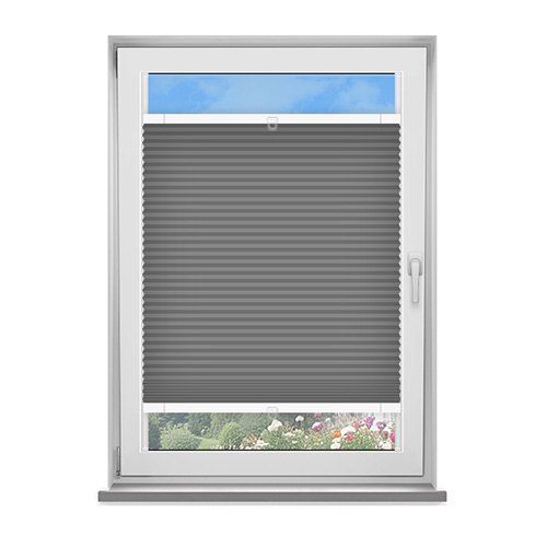 Scandi Charcoal Dimout Pleated Lifestyle Fit to Frame Blinds