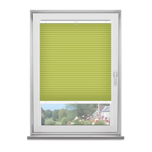 Scandi Olive Dimout Pleated Lifestyle Fit to Frame Blinds