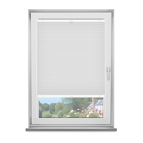 Scandi White Linen Dimout Pleated Lifestyle Fit to Frame Blinds