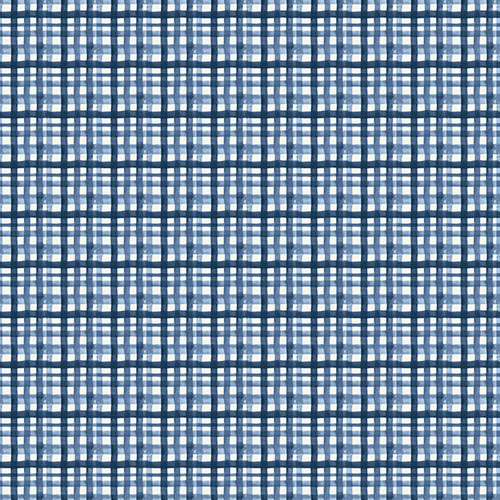 GripFit Gingham Marine Dimout Grip Fit Blinds