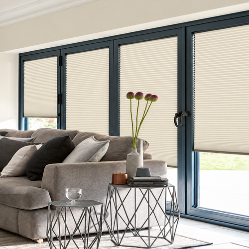 Micro Hive Latte Honeycomb Lifestyle INTU Pleated Blinds