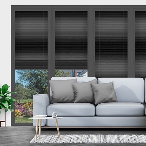 Clic No Drill Leto Black Lifestyle INTU Pleated Blinds