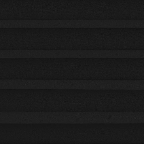 Clic No Drill Leto Black INTU Pleated Blinds