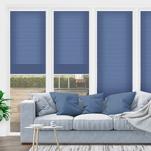 Clic No Drill Leto Blue Lifestyle INTU Pleated Blinds