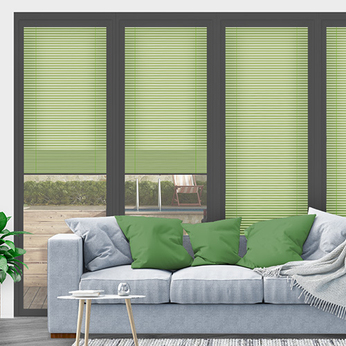 Clic No Drill Leto Light Green Lifestyle INTU Pleated Blinds