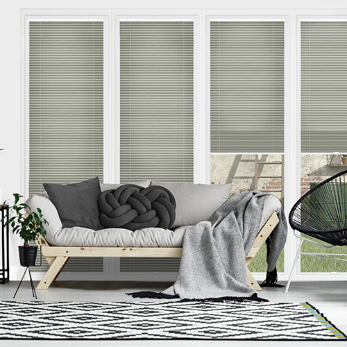 Clic No Drill Leto Mouse Grey Lifestyle INTU Pleated Blinds