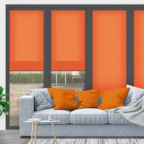 Clic No Drill Leto Red Lifestyle INTU Pleated Blinds