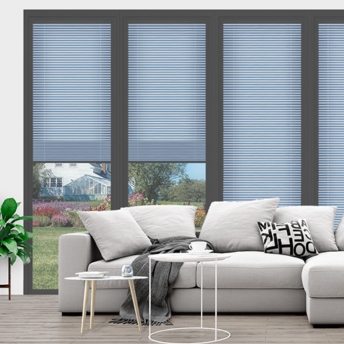 Clic No Drill Leto Sky Blue Lifestyle INTU Pleated Blinds