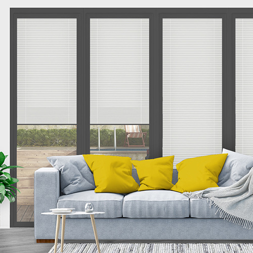Clic No Drill Leto White Lifestyle INTU Pleated Blinds