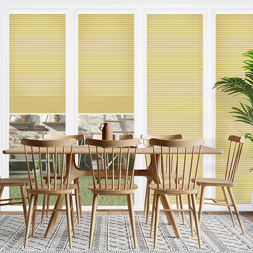 Clic No Drill Leto Yellow Lifestyle INTU Pleated Blinds