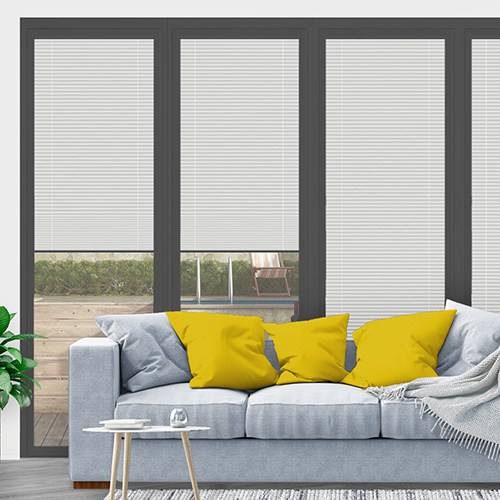 Clic No Drill Snow White (BO) Lifestyle INTU Pleated Blinds