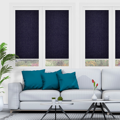 Carnival Navy Dimout Lifestyle INTU Roller Blinds