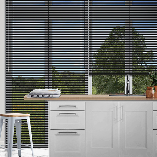 Black 25mm Aluminium Lifestyle New Blinds