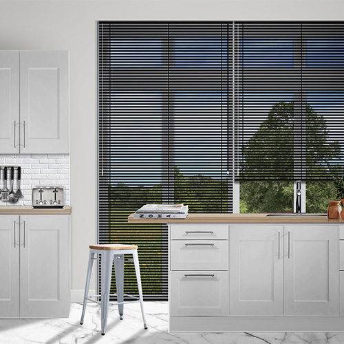 Black 25mm Aluminium Lifestyle New Blinds