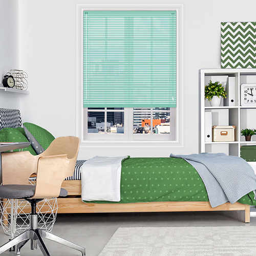 Powder Green 25mm Aluminium Lifestyle New Blinds