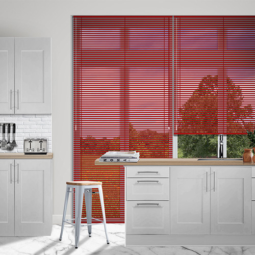 Primary Red 25mm Aluminium Lifestyle New Blinds