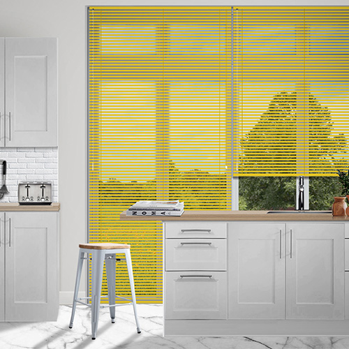 Yellow 25mm Aluminium Lifestyle New Blinds