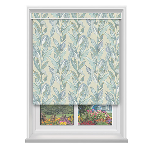 Paradise Palm Blue with Cassette Lifestyle New Blinds