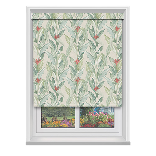 Paradise Palm Green with Cassette Lifestyle New Blinds