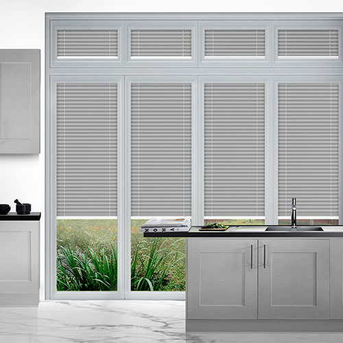 Duopleat Blackout Light Grey Lifestyle New Blinds