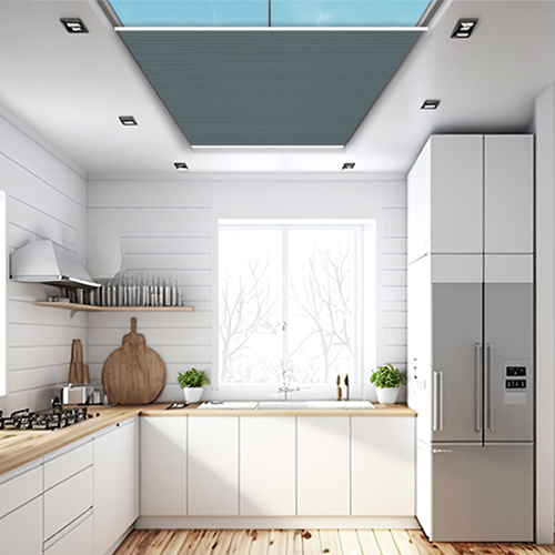 Blackout Elan Blue Grey Duette Lifestyle New Blinds