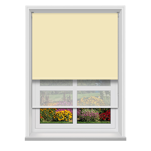 Double Roller Unilux Butter & Cotton Voile Lifestyle New Blinds