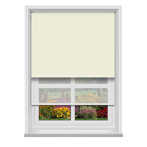 Double Roller Unilux Cream & Cotton Voile Lifestyle New Blinds