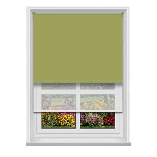 Double Roller Unilux Lime & Cotton Voile Lifestyle New Blinds