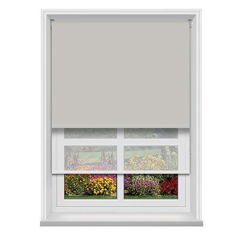 Double Roller Unilux Stone & Cotton Voile Lifestyle New Blinds