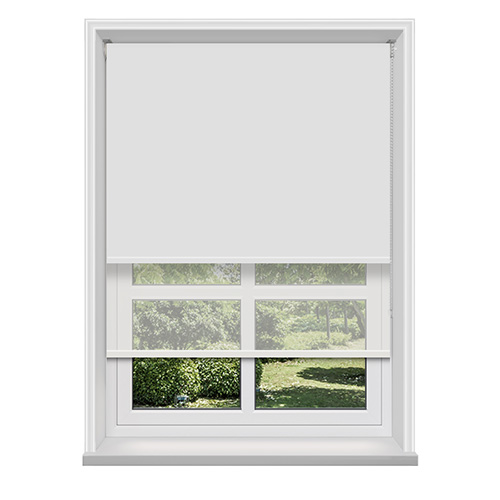 Double Roller Bella Frost White & Cotton Voile Lifestyle New Blinds