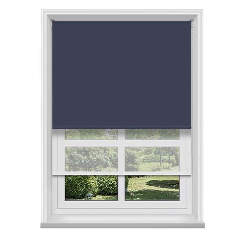 Double Roller Bella Indigo & Cotton Voile Lifestyle New Blinds