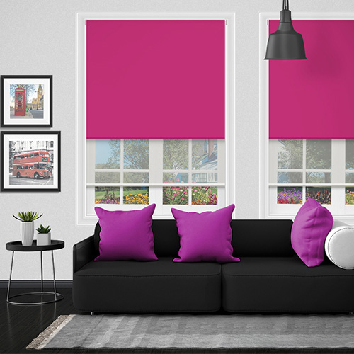 Double Roller Bella Lipstick & Cotton Voile Lifestyle New Blinds