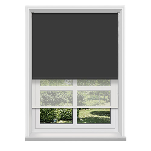 Double Roller Bella Noir & Cotton Voile Lifestyle New Blinds
