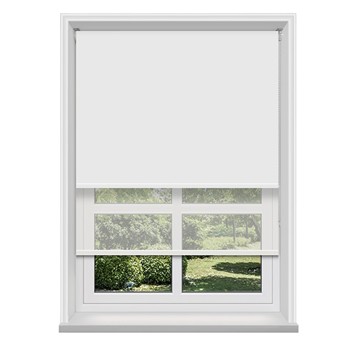 Double Roller Bella Paper White & Cotton Voile Lifestyle New Blinds